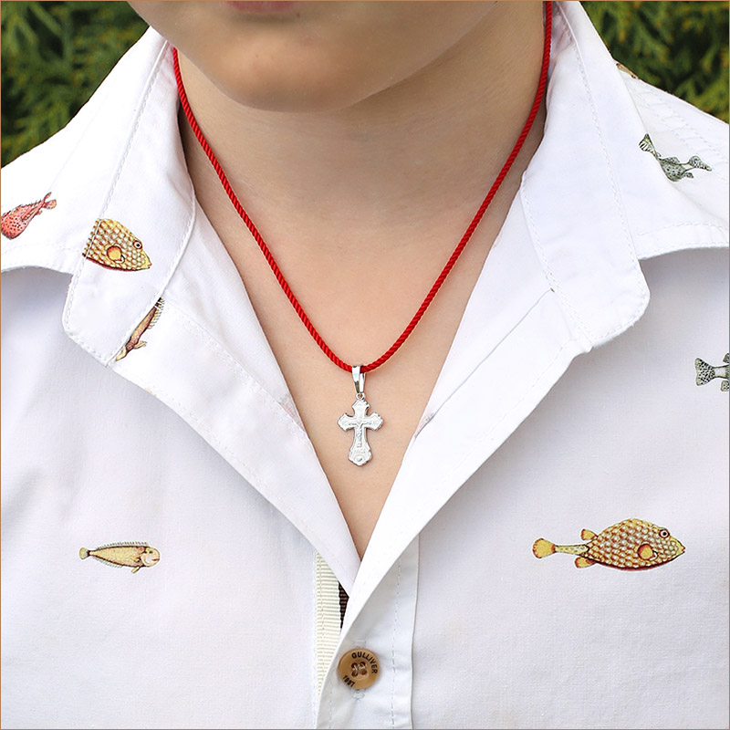 Крестик серебряный арт.11205 фото 3