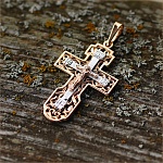Золотой крестик 12092АКВ, взрослый