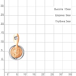 Золотой крестик 922752АКВ