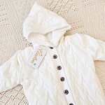 Утепленный комбинезон  "Остин" с капюшоном, молочный