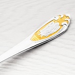 Серебряная ложка с позолотой "Архангел Михаил"