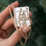 Золотой крестик 14858АКВ, взрослый