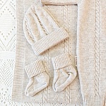 Комплект  "Саби" на выписку, крем-брюле