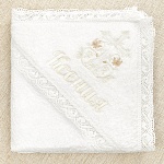 Махровое крестильное полотенце "Процветший крест"