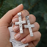 Серебряный крестик 14826АКВ, взрослый