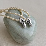 Крестик серебряный с гайтаном арт.900021, детский