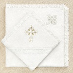 Махровое крестильное полотенце с Лучезарным крестом
