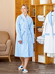 Махровый халат для мамы лазурный