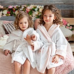 Детский махровый халат белый унисекс