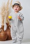 Детский летний комбинезон из муслина Токио светло-серый