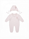 Комплект "Очарование": комбинезон + шапка, розовый
