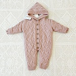 Утепленный комбинезон  "Остин" с капюшоном, пудра