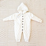 Утепленный комбинезон  "Остин" с капюшоном, молочный