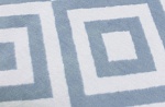 1,5-спальное байковое одеяло "Ромбы" синее