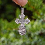Серебряный крестик 14836АКВ, взрослый