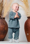 Детский летний костюмчик из муслина Самурай морской