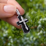Серебряный крестик 14842АКВ, взрослый