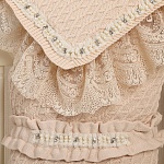 Вязаный комплект на выписку "Жемчуг" бежевый