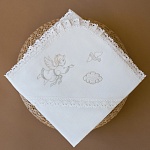 Теплая пеленка для крещения "Ангел" с капюшоном