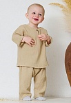 Детский летний костюмчик из муслина Самурай бежевый