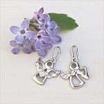 Серебряная подвеска ангелочек с фианитом 23184АКВ