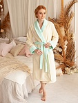 Махровый халат для мамы шампань и мята