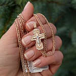 Золотой крестик 14858АКВ, взрослый