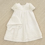 Крестильное платье "Молочный жемчуг" с чепчиком