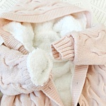 Утепленный комбинезон  "Остин" с капюшоном, светло-розовый