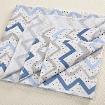 Пеленка фланель "Зигзаги" для мальчика