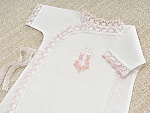 Крестильная рубашка "Розовая лоза" для девочки