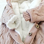 Утепленный комбинезон  "Остин" с капюшоном, пудра