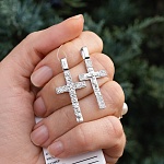 Серебряный крестик 14782АКВ, взрослый