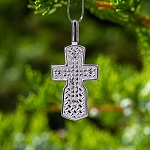 Серебряный крестик 14842АКВ, взрослый