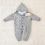 Утепленный комбинезон  "Остин" с капюшоном, серый